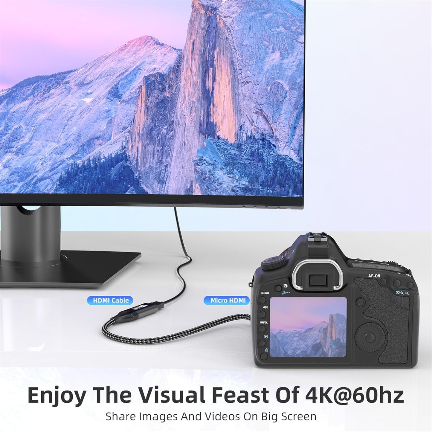 Cuteluding Adapter,4K@60Hz 3D 1080P Ethernet,3D,HDR 5/4,Hero,cameras A6300 A6400,Yoga,ODROID Micro HDMI to HDMI Type D