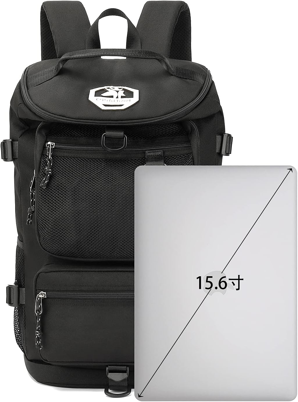 Backpack 4-Way Kalesi Gym Duffle Bag Waterproof with Shoes Compartment for travel Sport Hiking laptop (Black)