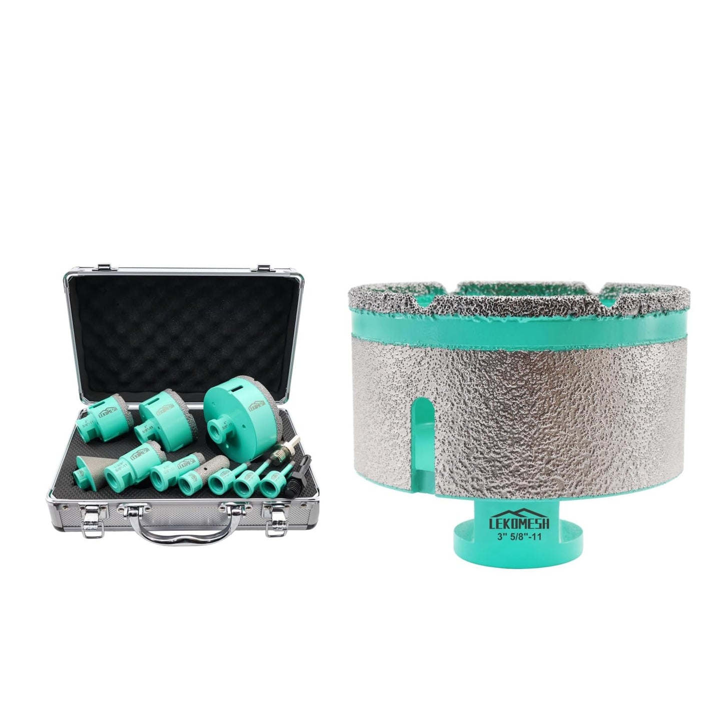 LEKOMESH Diamond Hole Saw Kit and LEKOMESH Diamond Core Drill Bits Milling Bits