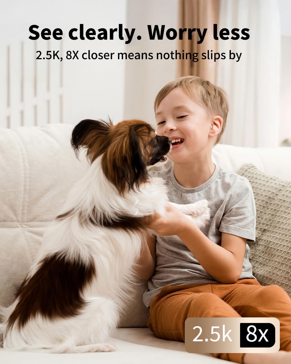 VIMTAG 5G 4MP 2 Pack 360 2-Way Security Camera Indoor, Dog Camera with Speaker Motion Tracking, IR Night Vision, Indoor