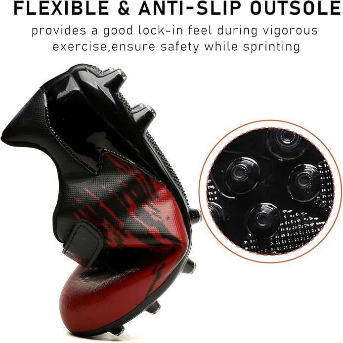 Kids Soccer Cleats Boys Girls Athletic Outdoor Youth Football Shoes Running & Training Lightweight Baseball Shoes(Little Kid/Big Kid)