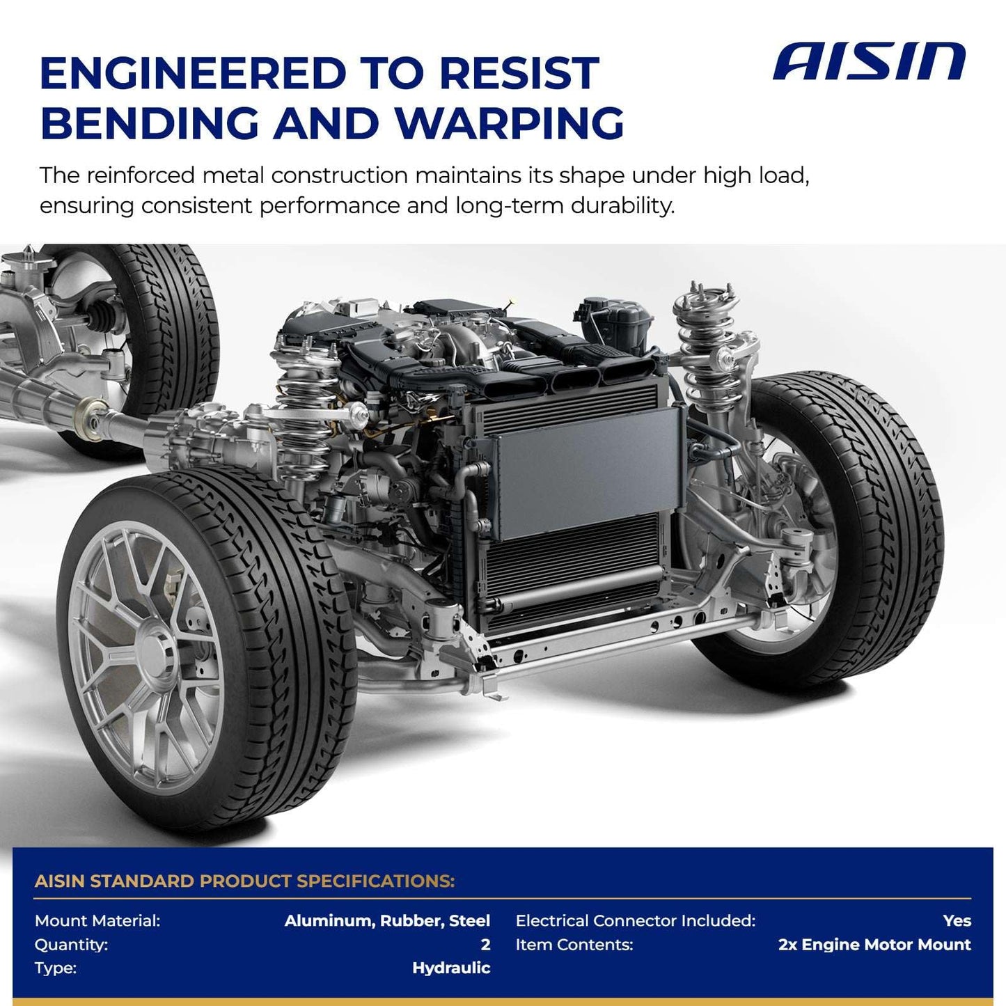 AISIN AFTERMARKET EMTH-20755 2Pcs Engine Motor Mount - Compatible with Acura RDX 2013-2018 - V6 3.5L