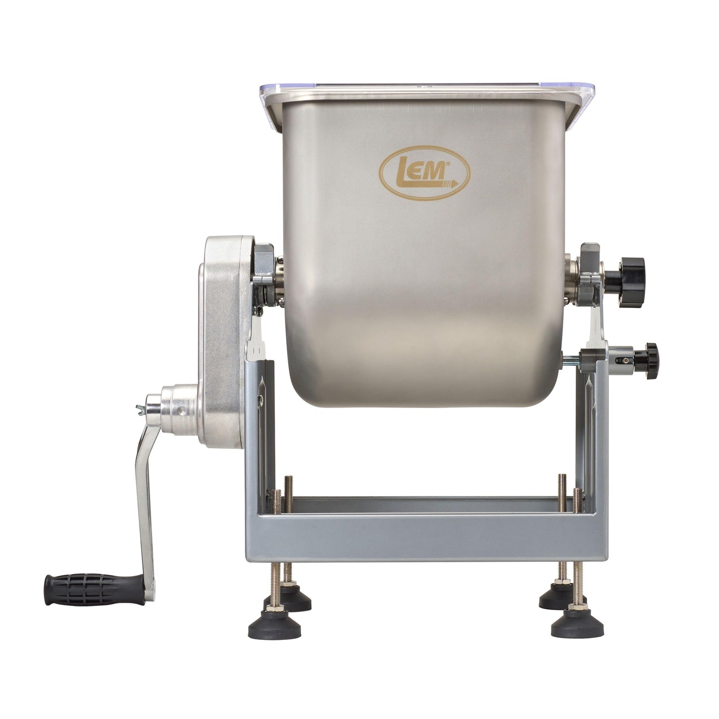 LEM Products BigBite Tilt Meat Mixer, 25 lb Stainless Steel Meat Mixer for Ground Beef, Sausage Making, Kitchen Meal Prep, Manual or Grinder-Driven Mixing for Home Use