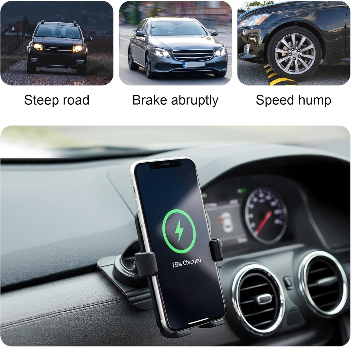 Andibro 2Pack 17mm Adhesive Ball Mount Replacement with Sticky Adhesive Pads, Sticky Ball Mount for Car Dashboard