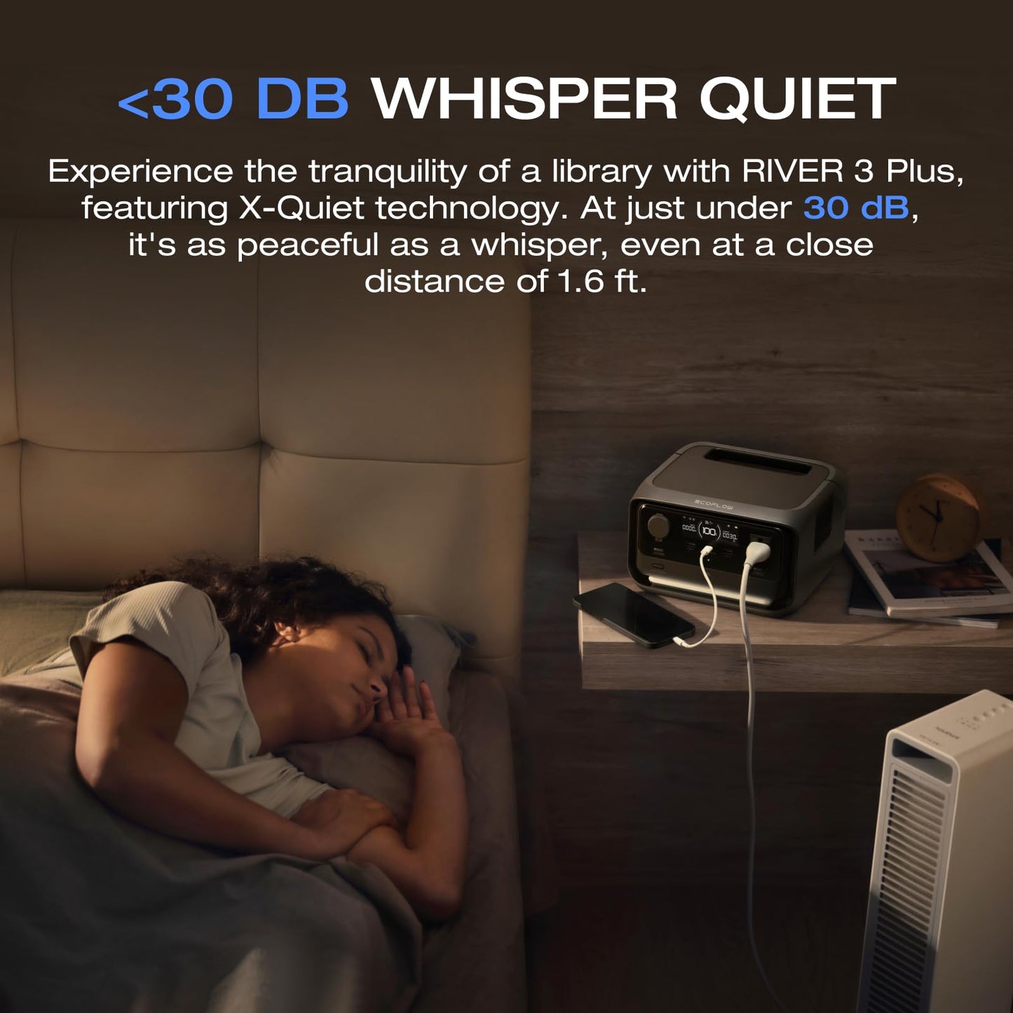 EF ECOFLOW Portable Power Station RIVER 3 Plus, 286Wh/12800mAh LiFePO4 Battery, 3 Up to 1200W AC Outlets, <10 MS UPS, Expandable to 858Wh, <30 dB Quiet, 1Hr Fast Charging Generator for Outdoor Camping