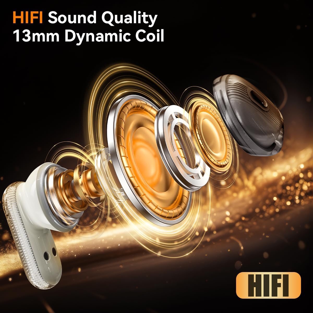 5.4 IPX5 Commute Wireless Earbuds with Video Control & Camera Shutter, BT HiFi Stereo Sound, Long Playtime, Fast