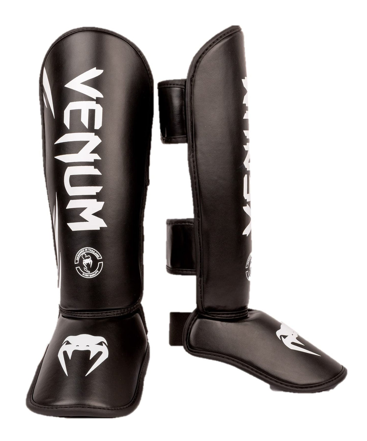 Venum Challenger Kids Shin Guards - Black/White - S