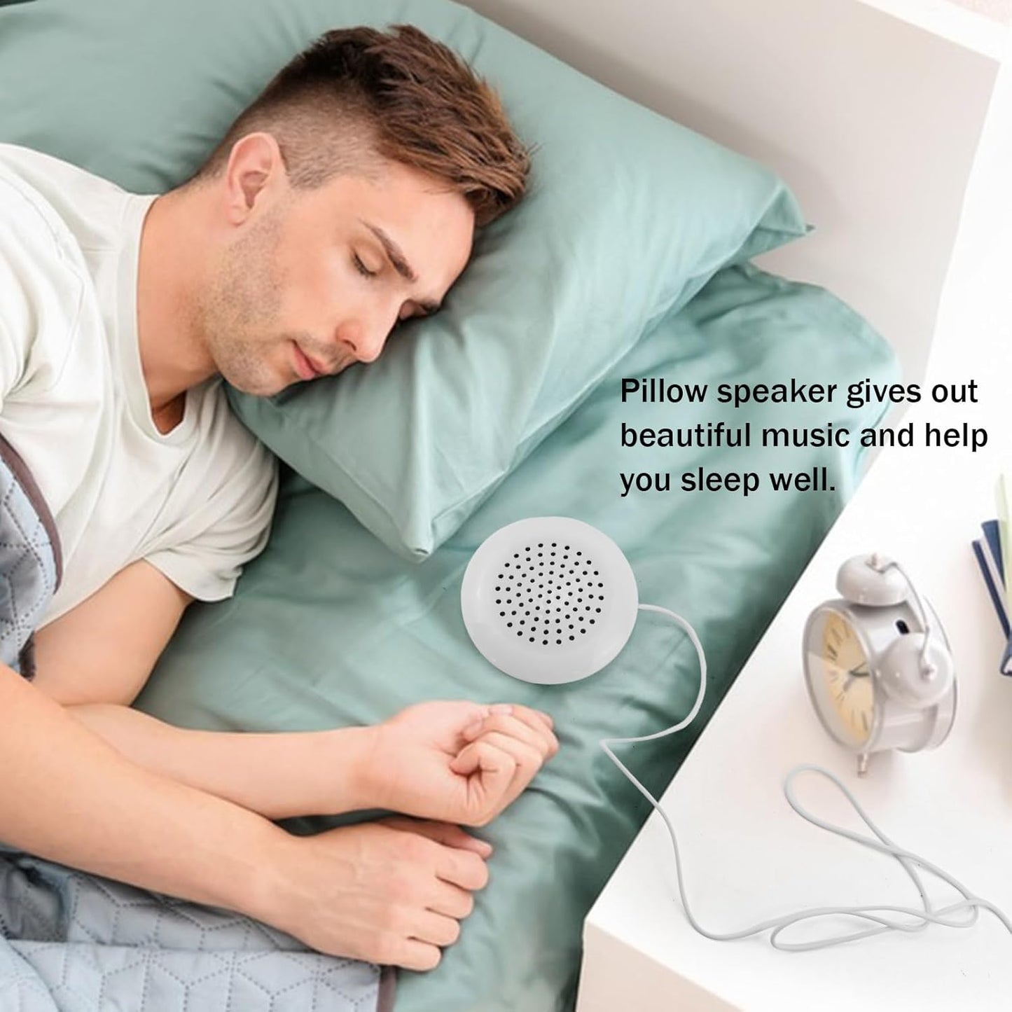 ZJIVQO 5 3.5mm MP3 Pcs Pillow Speaker, New Mini Stereo Speaker for Phone Portable CD