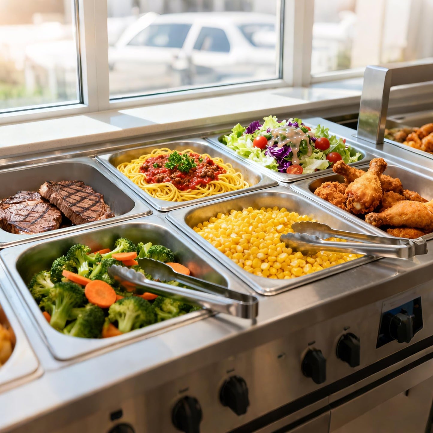 Botyboty 4 Pack 1/2 Half Size Hotel Pans 4 Inch Deep with Lids, Stainless Steel Steam Table Pan Half Size with Lids, Commercial Food Pans for Hotel, Home, Restaurant, Catering, Buffet Pan