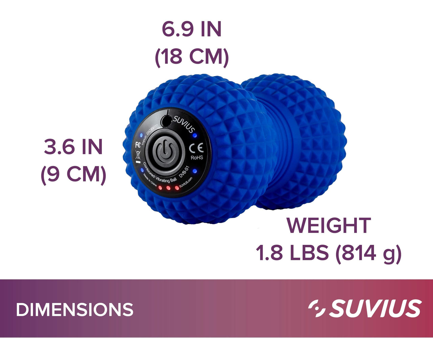 Vibrating Peanut Roller - 4 Vibration Levels - Rechargeable - Muscle Roller for Deep Tissue Massage and Muscle Recovery - Massager for Back, Neck, Foot, Leg, and Body - Black