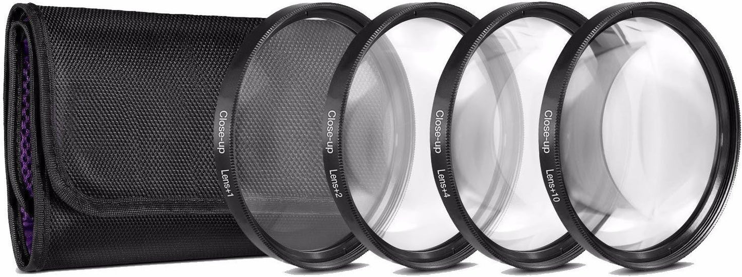 Big Mike's 72mm Set (+1, +2, +4 +10 DSC-RX10 DSC-RX10 Close-Up Filter and Diopters) Magnification Kit Compatible