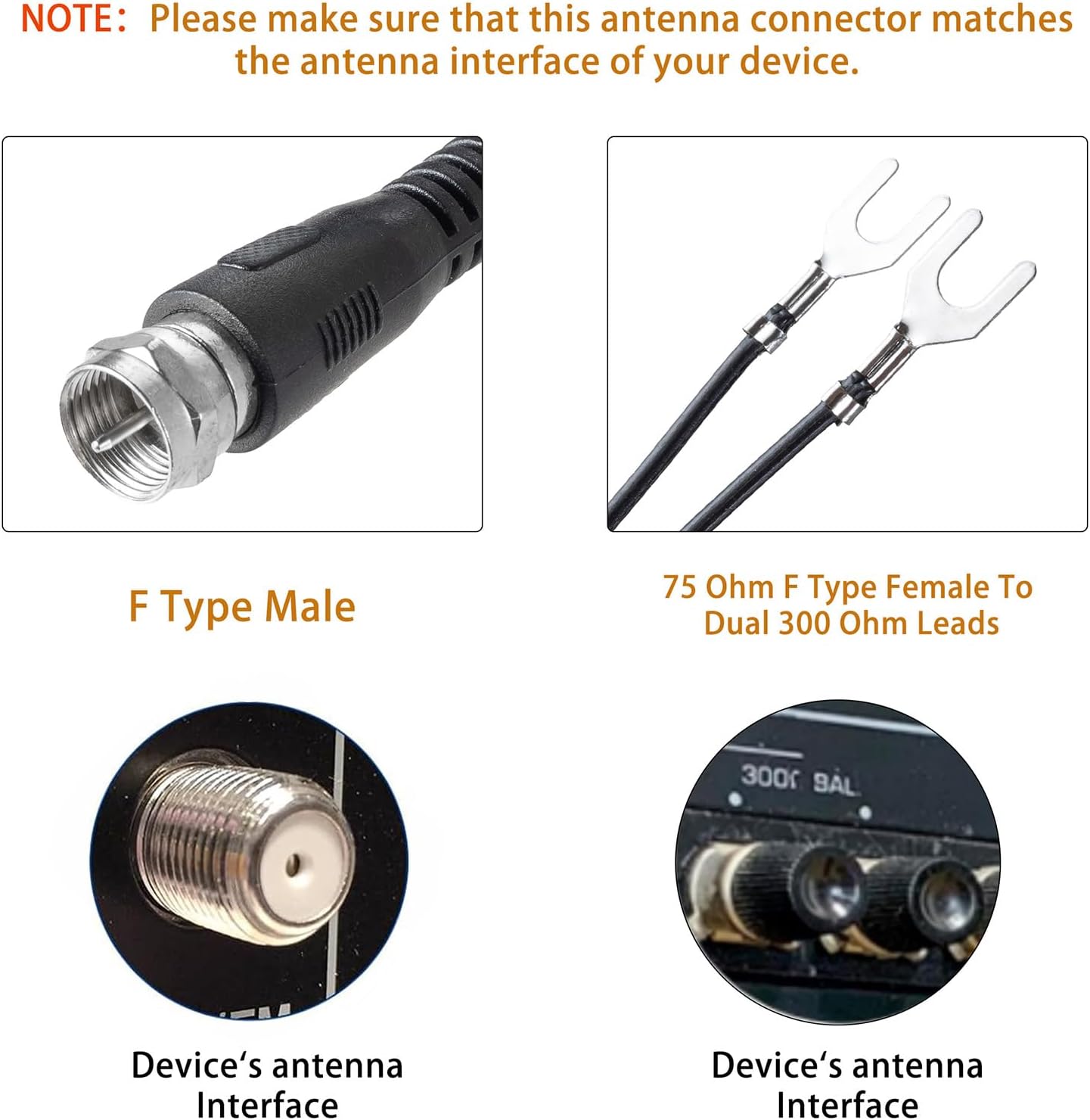 eifagur 75 300 10ft Ohm Ohm Magnetic Base FM Radio Telecopic Antenna with Coaxial Cable for Stereo Receiver Digital HD