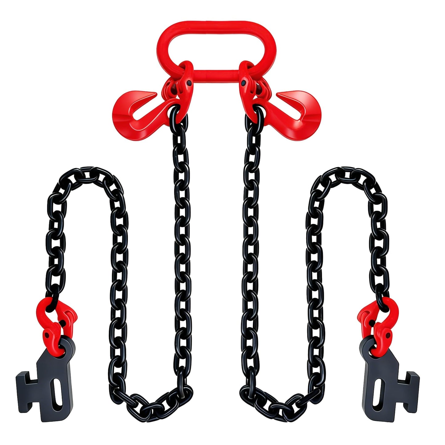 Shipping Container Loading Chain(1/2" x 5'),G80 with Double Locking Safety, 8800 lbs Capacity for 20FT 40FT Conex Container Accessories, Truck & Trailer