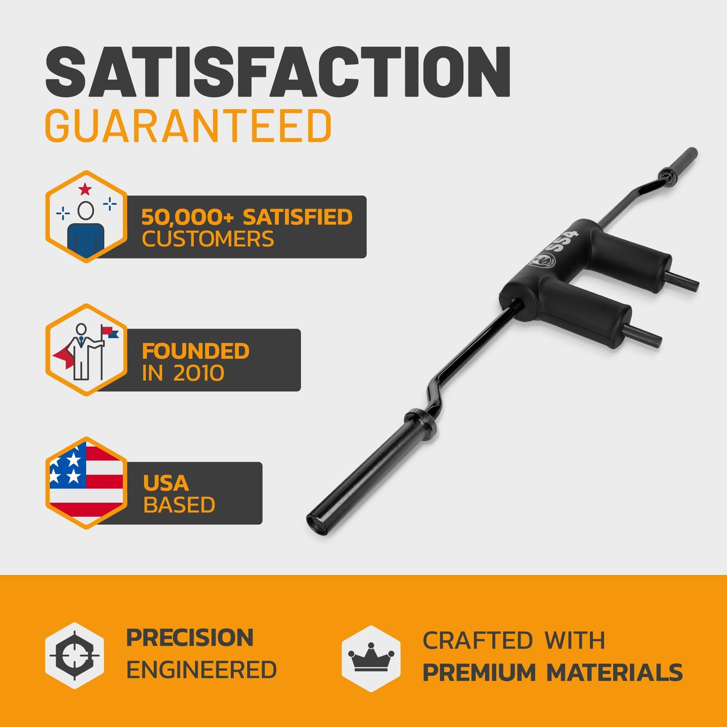 Safety Squat Bar [Bells of Steel] Safety Squat Barbell 4.0, Black Titanized Sleeve and Shaft Coating, Premium Padded Barbell Pad, 45.6lb, 1500lb Weight Capacity