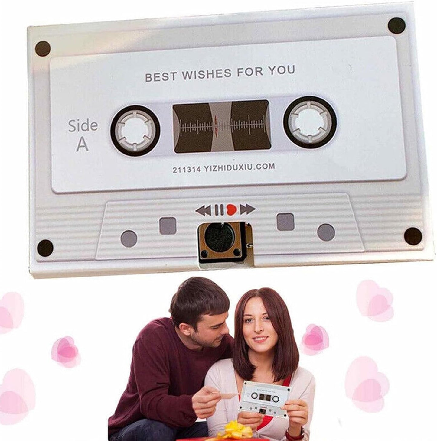 LIURONGNI Cassette 30/60/300 Voice Recording Tape Gift Seconds Message Recorder Customizable Sound Greeting Card