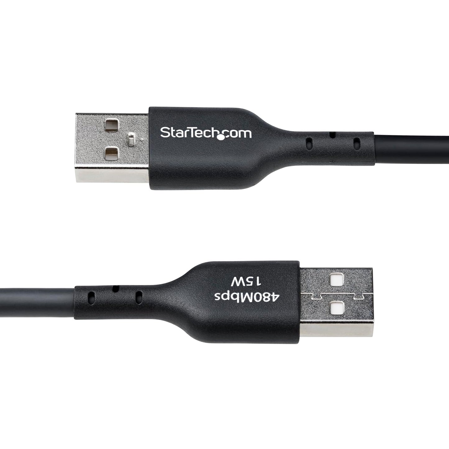 StarTech.com 15ft (4.5m) 3A, 2.0, USB-A to USB-C Charging Cable, Charge & Sync, USB TPE Jacket, Black USB Charging Cord