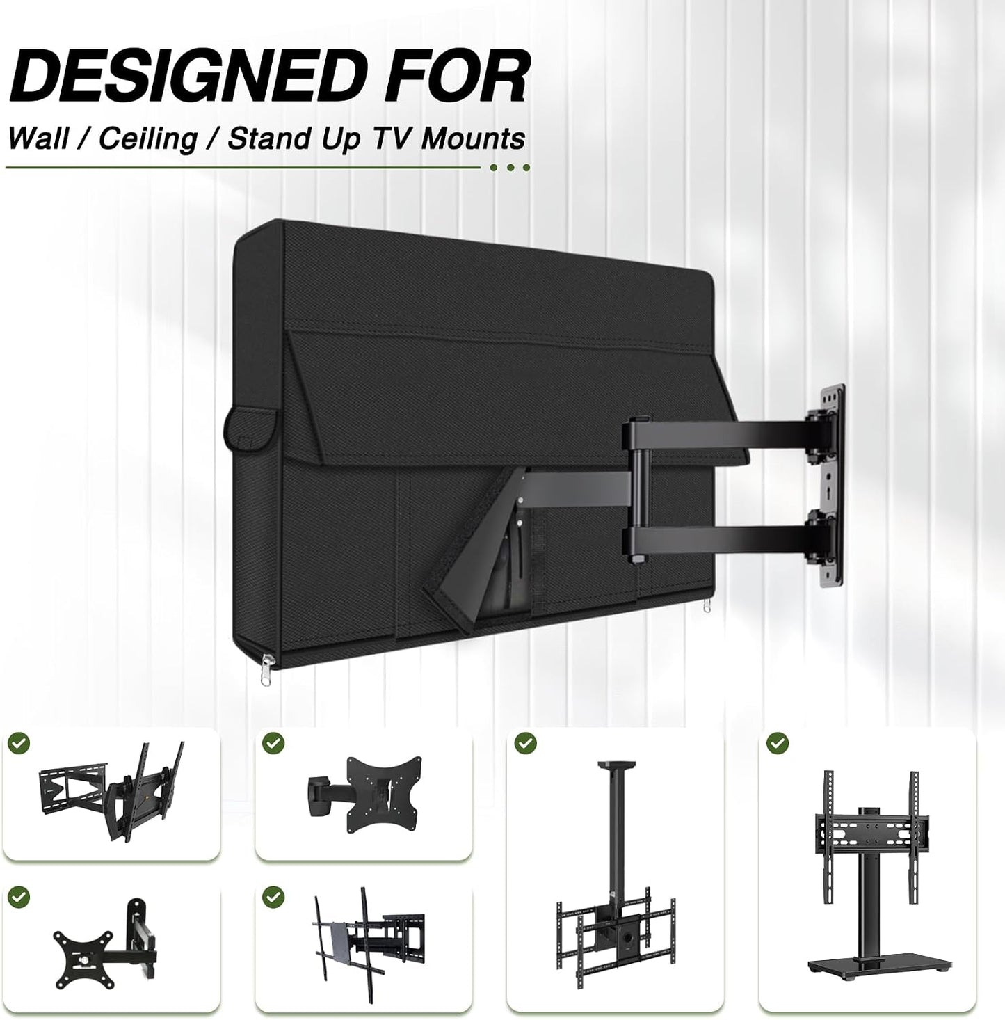 52-55 inches Porch Shield Outdoor TV Cover - Upgrade Fully Cover TV Weatherproof Protector for LCD, LED, Compatible
