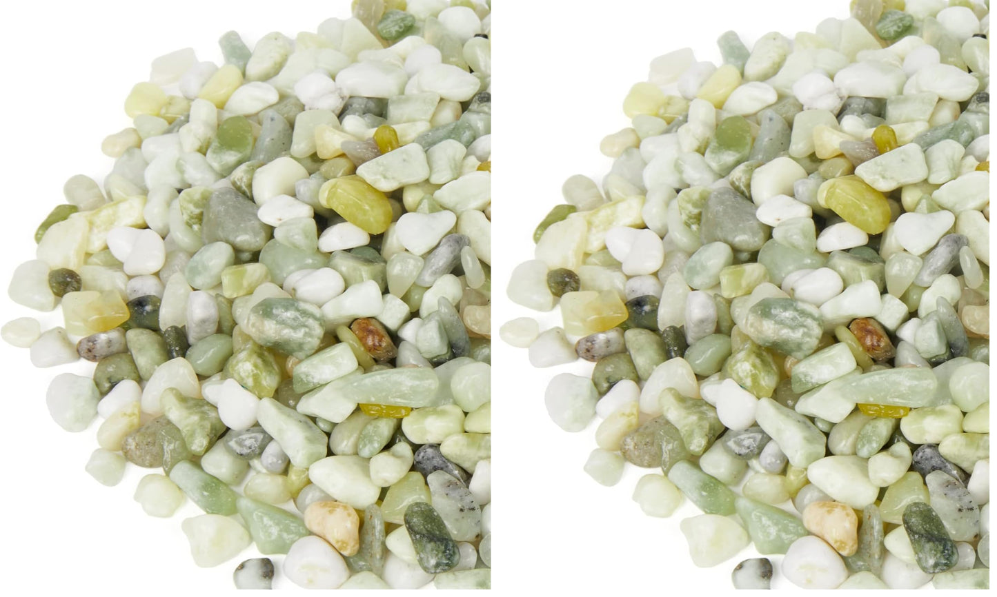 GASPRO 10 Pound Pebbles for Indoor Plants, 3/8 Inch Decorative Pebbles for Bamboo, Vase, Succulents, Garden, Landscaping, Highly Polished and Smooth Surface, Jade (Pack of 2)
