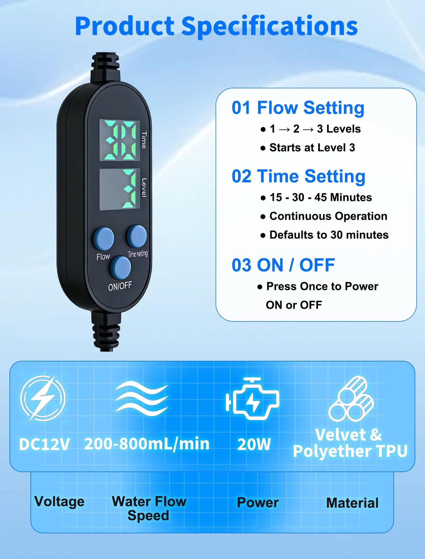 Cold Therapy Machine for Hip After Surgery with Pressure Regulator & Temperature Display, Ice Machine for Hip Replacement with Timer, Ice Wrap Pad Cryotherapy System for Post-Surgery Pain Relief