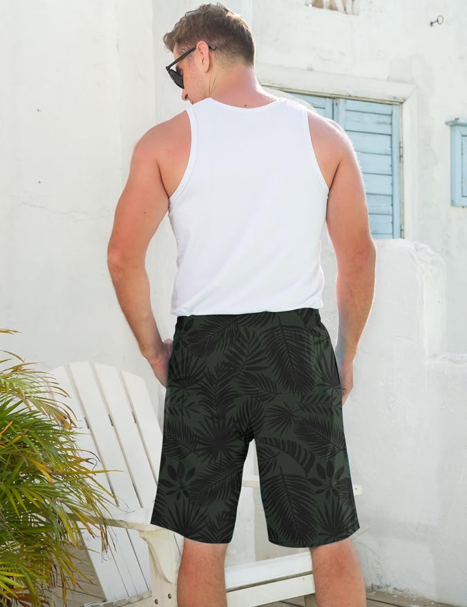 Goodstoworld Mens Swim Trunks with Compression Liner 9'' Inseam Quick Dry Swimsuit Shorts M-3XL
