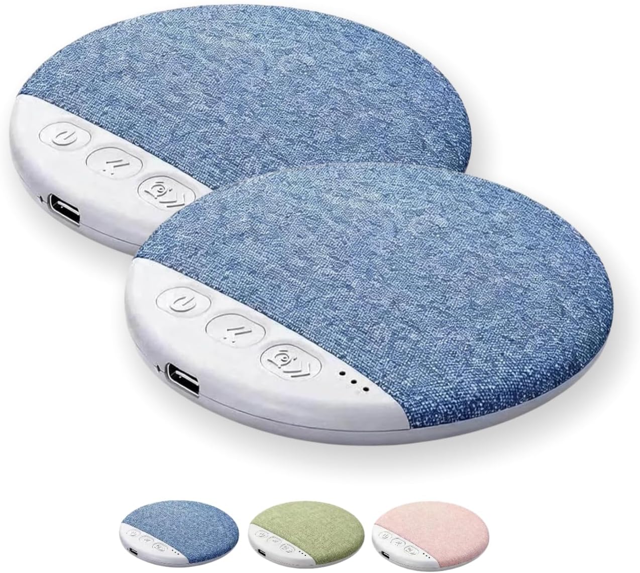 Generic (Blue*2) Bluetooth Pillow Speaker for Sleeping, Under Pillow Sleep Aid with White Noise Timer, Wireless Stereo