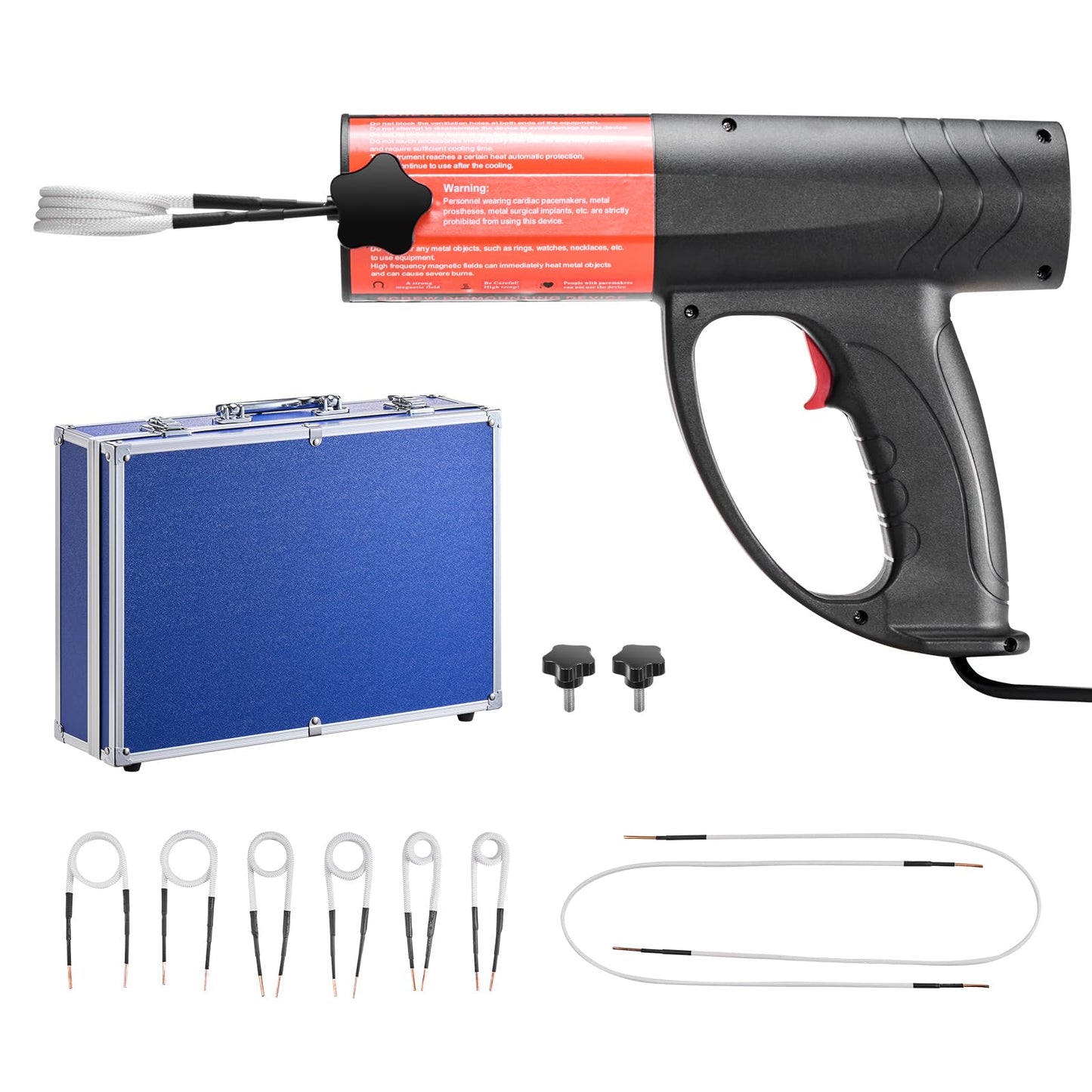 VEVOR Induction Heater Bolt Removal, 1500W 110V Magnetic Induction Heater Kit, Handheld Nut Buster Tool, Mini Heating Machine for Rusty Screw Removing, Car Garage Repairing Tools with 8 Coil and Box