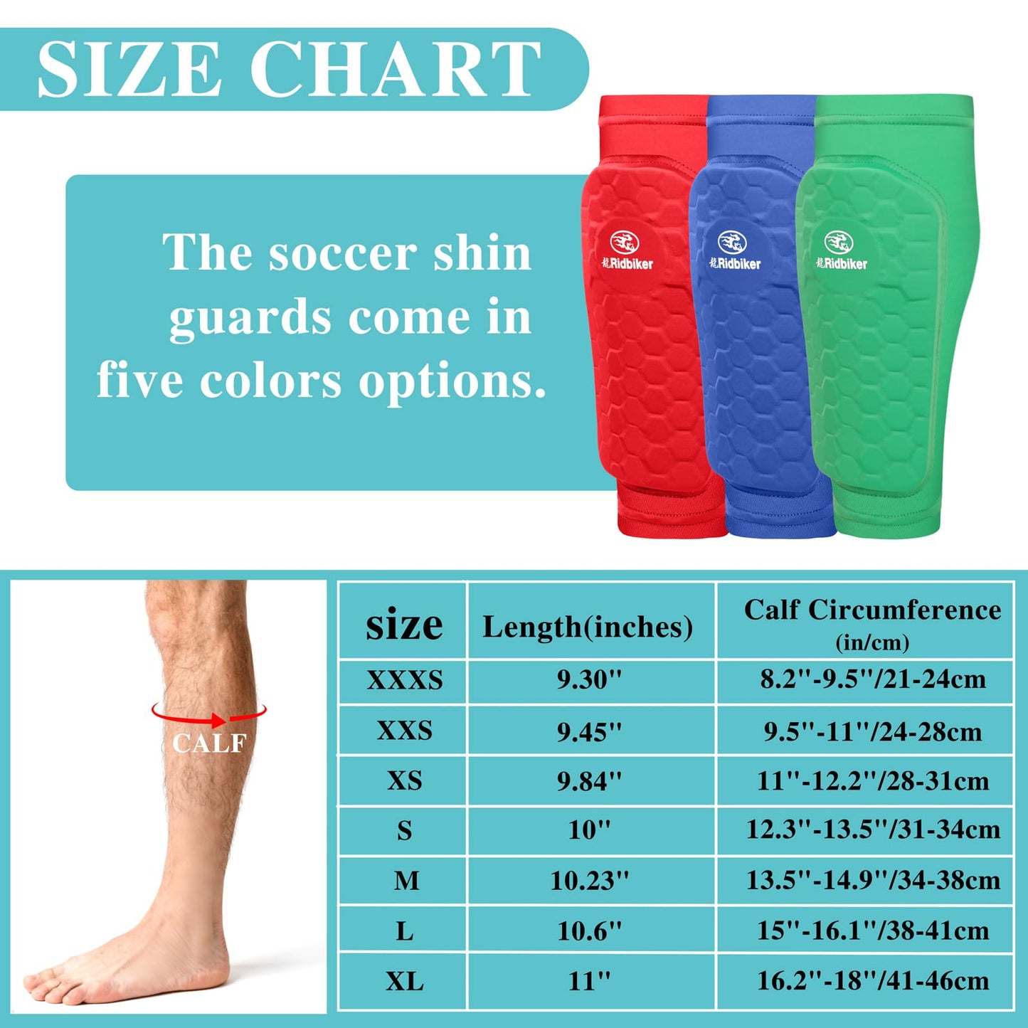 Soccer Shin Guards Shin Pads, Calf Compression Sleeve with Honeycomb Pads, Lightweight Shin Defender Shin Guards Kids for Adult Men Women, Boys, Girls, Youth