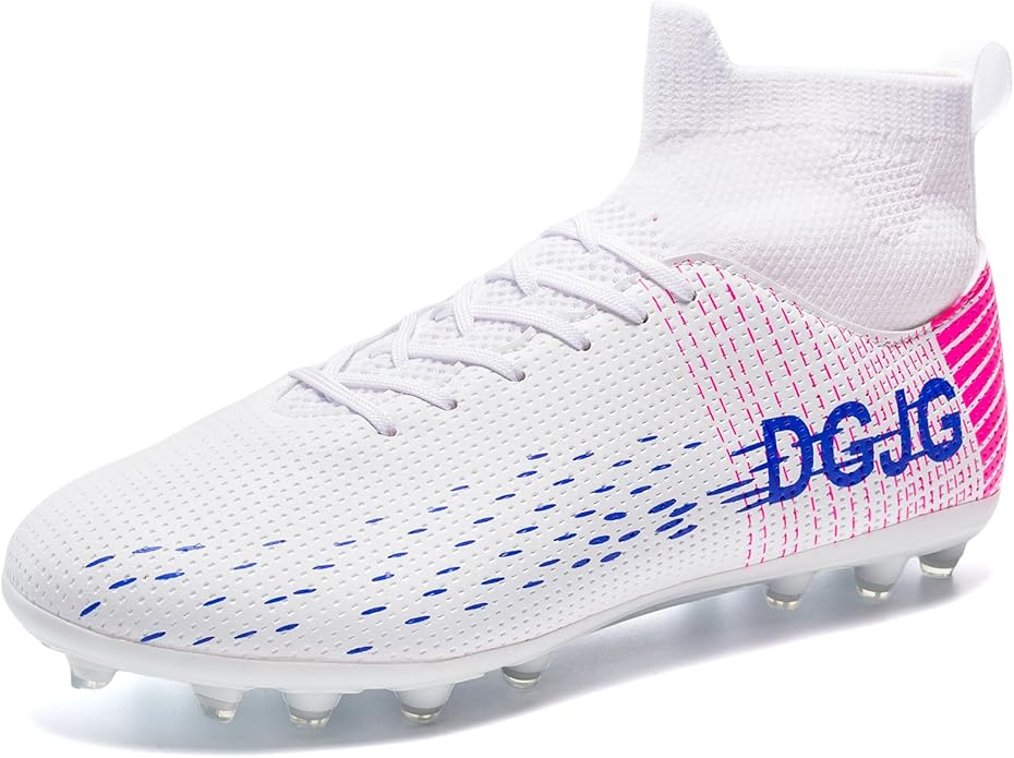 Youth Soccer Cleats Mens Training Football Cleats Lightweight Womens High-top Soccer Shoes AG, Tacos de Futbol para Hombre