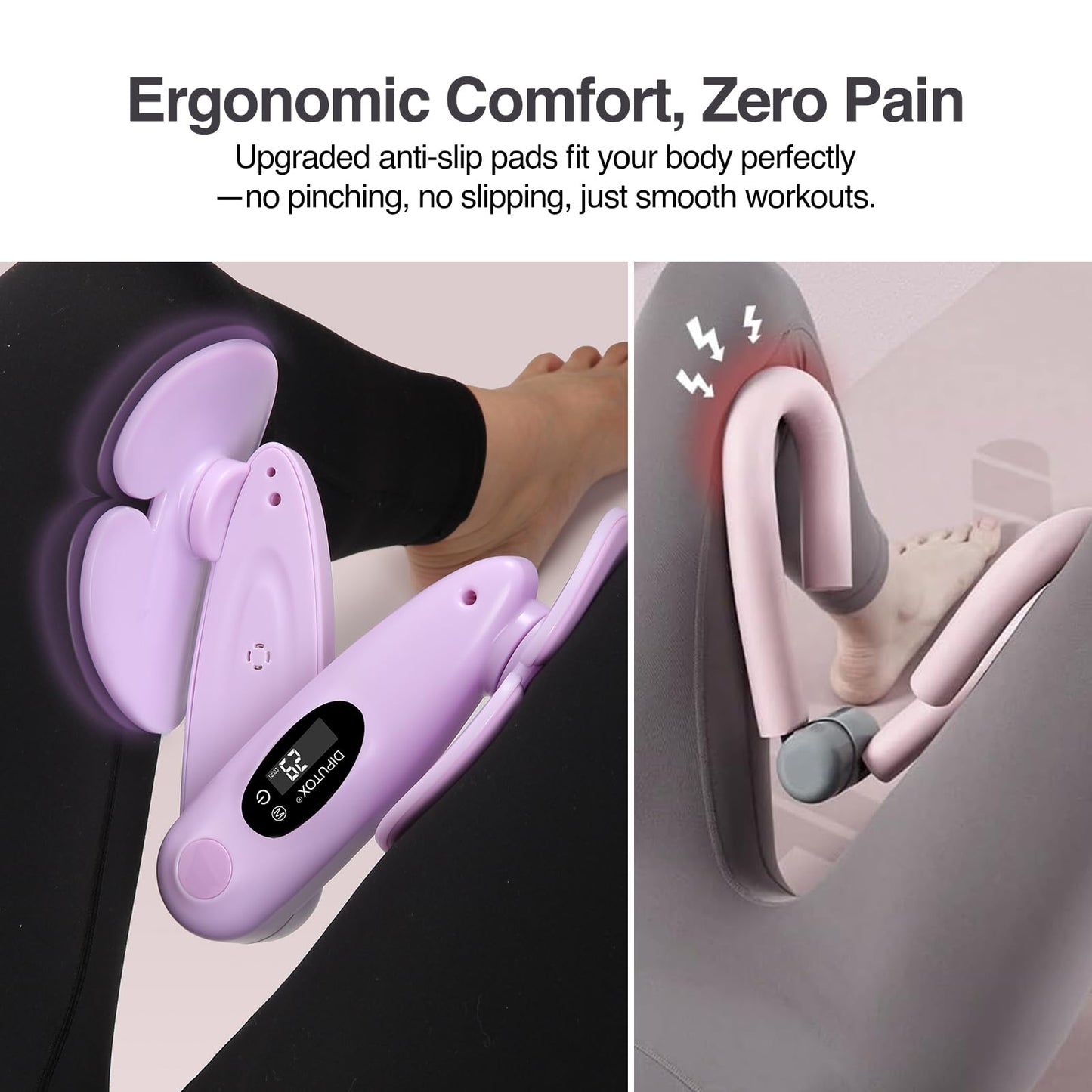 Thigh Master Pelvic Floor Exercise Devices, Kegel Exerciser Pelvic Floor Muscle Trainer, Inner Thigh Trainer for Women with 3 Resistance Bands for Home Gym