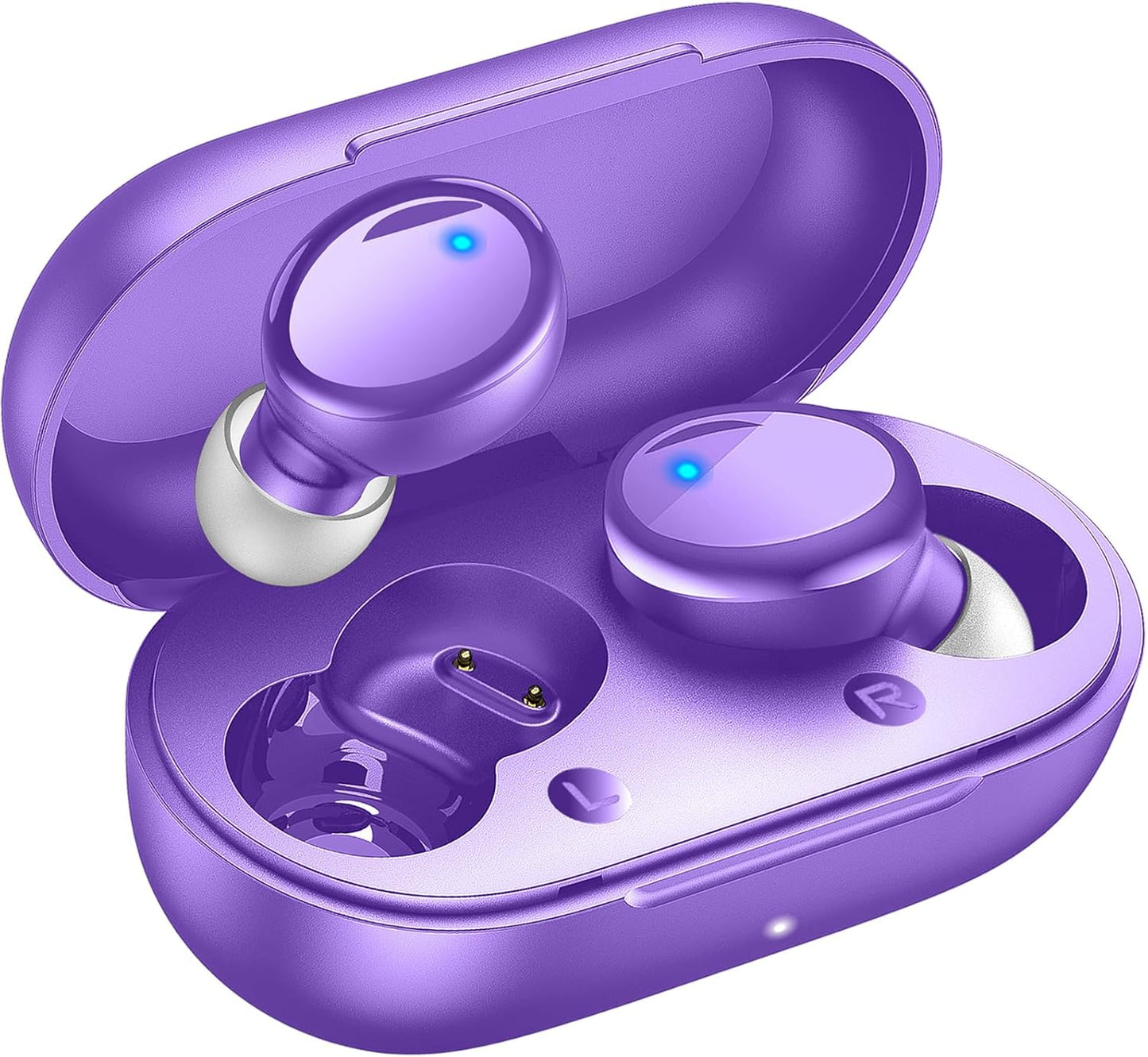 5.4 48H Headset Lanteso True Wireless Bluetooth Earbuds, Playtime,Light Weight Headphones in Ear Buds Built in Mic