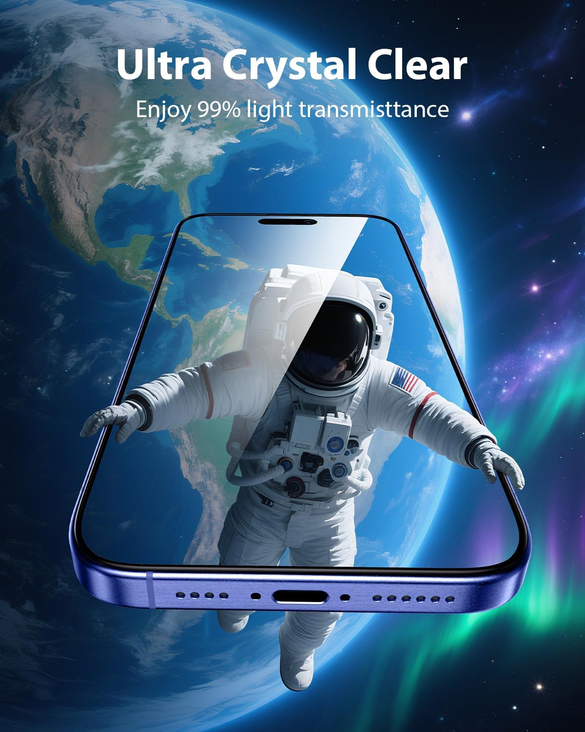 3 Pack 16/ 15 6.1", [9H+ Mkeke Screen Protector for iPhone iPhone Tempered Glass] [Easy Installation