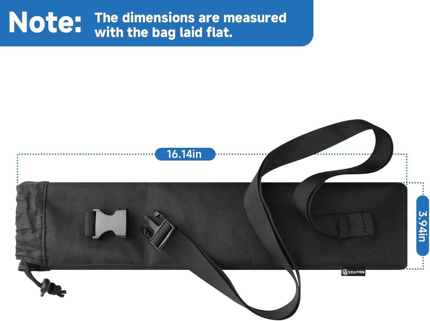 14.5" Travel Carrying Case for Selfie Stick All in One Extendable Cell Phone Tripod Stand with Remote, Nylon Monopod