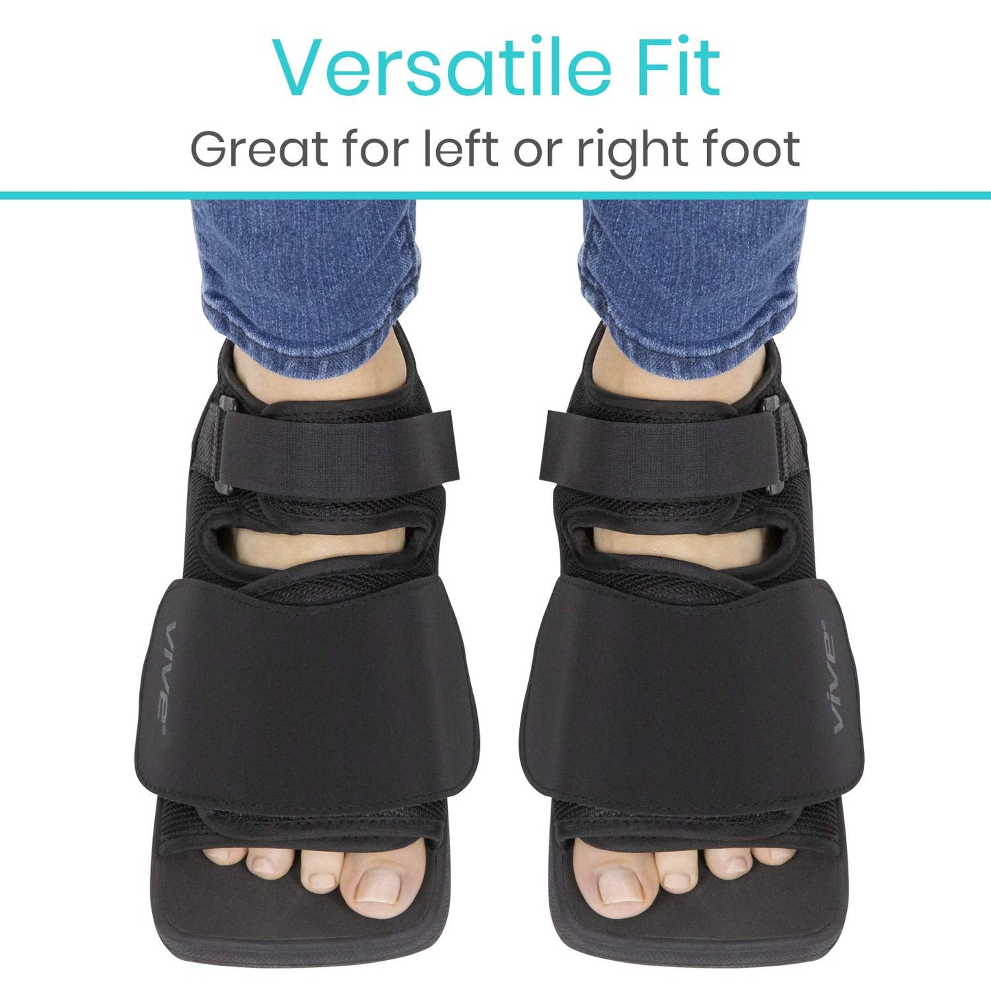 Vive Wedge Post-Op Shoe - Offloading Boot for Heel or Ankle Pain - Medical Foot Recovery for Bone or Soft Tissue Surgery, Fracture, Plantar Fasciitis, Ulcerations, Feet (Medium)