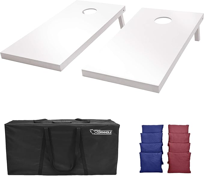 GoSports 4 ft x 2 ft Regulation Size Wooden Cornhole Boards Set - Includes Carrying Case and Over 100 Optional Bean Bag Colors