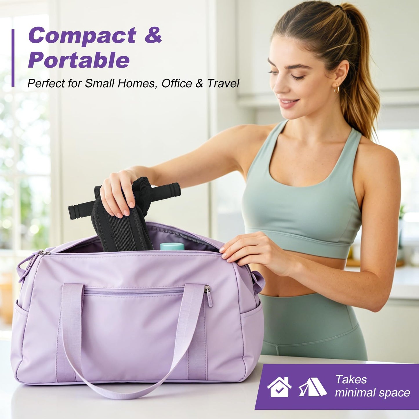 FEFURS Foot Pedal Resistance Band with Handle,55LB Exercise Bands with Foot Pedal,Upgrade Full Body Workout for Women Man, Core Abs Legs Glutes Arms, Pilates Strength Training Home Gym Equipment