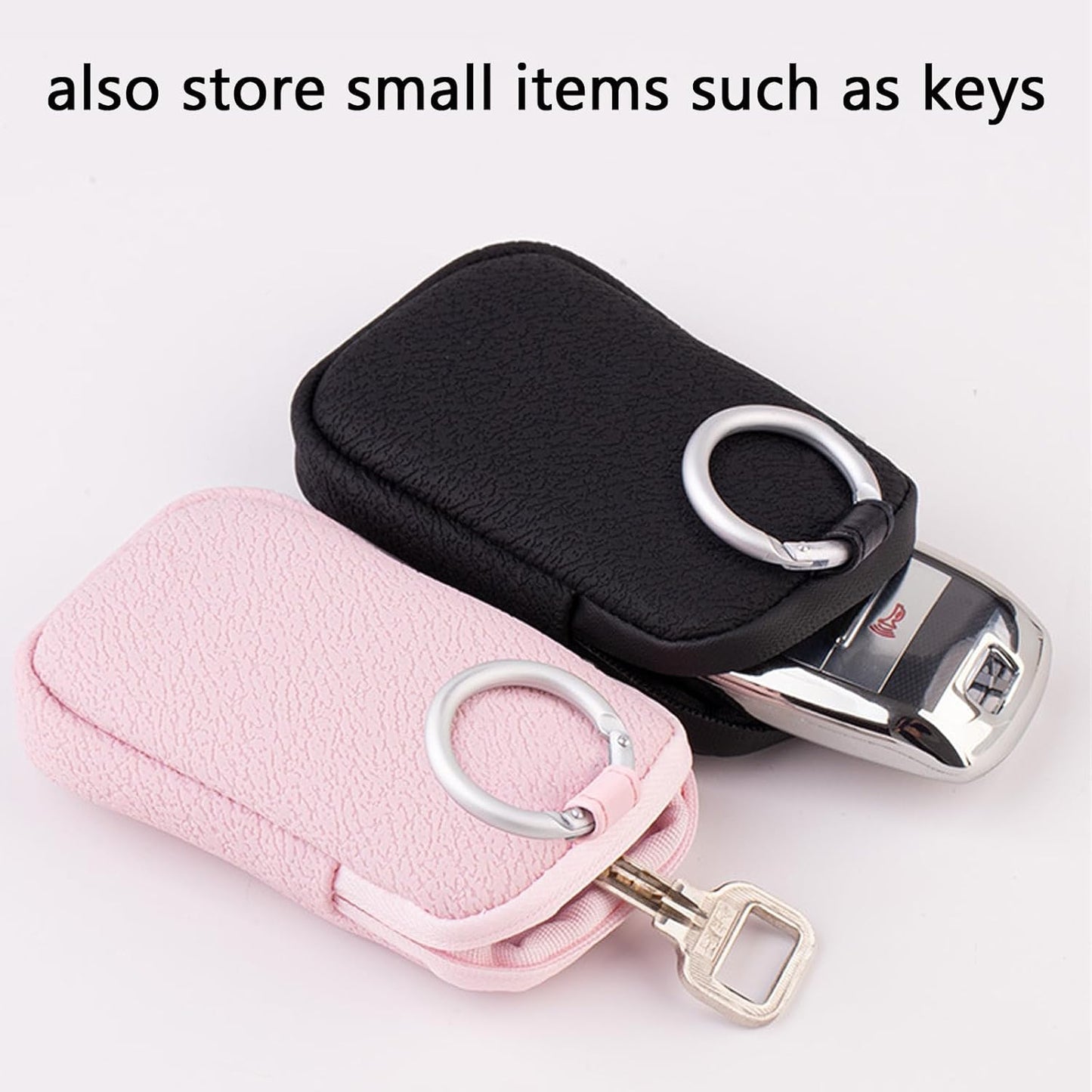 30ml 1FL OZ MUQING Hand Sanitizer Spray Zipper Bag, Silicone Mini Hand Spray Holder with Sliver Snap Hook, Hold