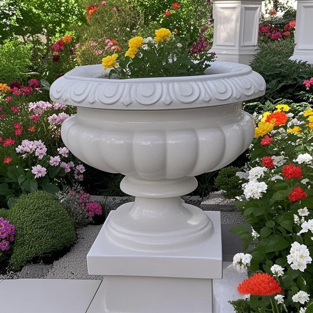 Extra Large Round Planter Molds, ABS Concrete Planter Molds for Garden Decor, Heavy-Duty Reusable Flower Pot Mould (60CM)