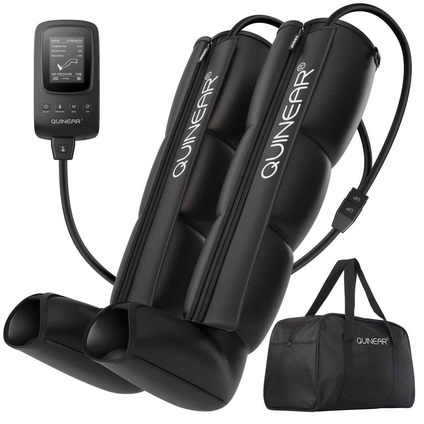 QUINEAR Air Compression Recovery System, Professional Sequential Device for Massage Therapy, Foot and Leg Recovery Boots to Improve Circulation for Athletes, FSA-HSA Eligible (Large)