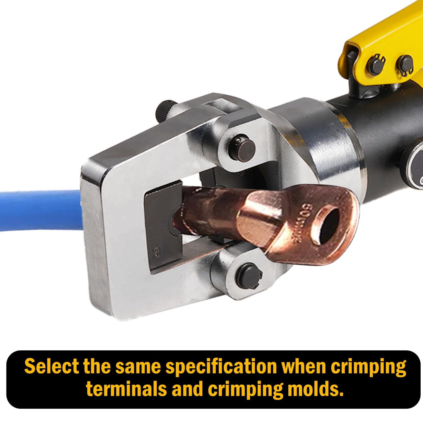 TOORGO Crimping Tool, 6 AWG to 1000 MCM Hydraulic Plier, 20 Ton Copper and Aluminum Terminal Wire Lug Hydraulic Crimper, Crimping Tool Kit with 13 Dies