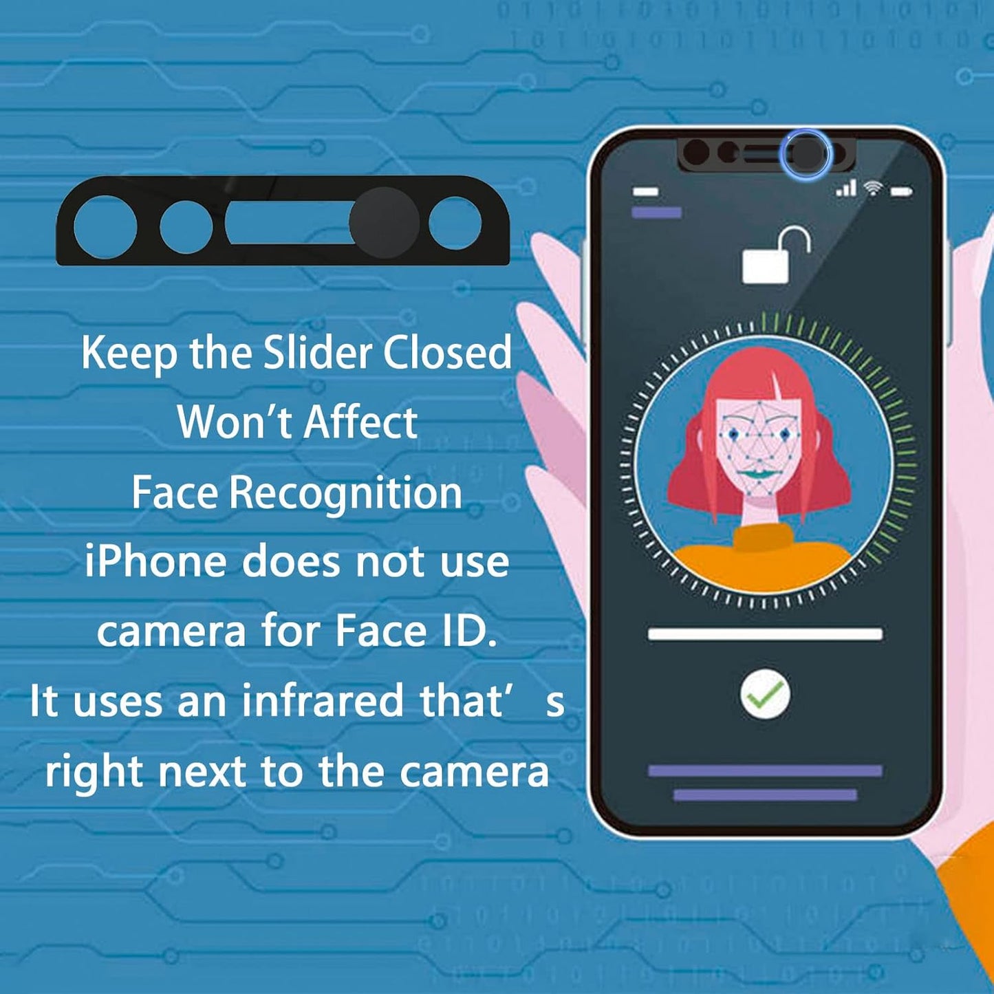 EYSOFT 11/11 Pro/11 12/12 /12Pro /12Pro Phone Front Camera Cover,Webcam Cover Compatible for iPhone X/XS/XR/XS Max