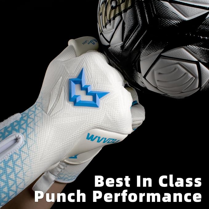 WVVOU Professional Goalkeeper Gloves for Adults and Youth Soccer Goalie Gloves Breathable Soccer Gloves High Performance Guantes De Portero with 4+3mm Sticky Super Grip Latex Palm