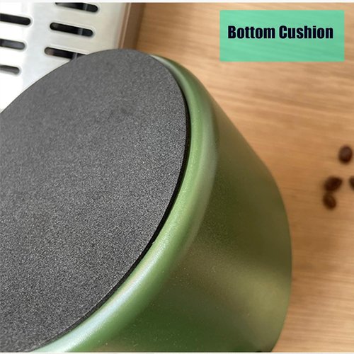Barista Style Coffee Knock Box - 4.6 In Removable Plastic Knock Rod | Non-Slip Base Espresso Accessory (Black)