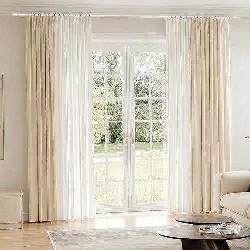 Adjustable 5/8” Diameter Curtain Rods by [Brand Name] - 30-60 Inch for 30-54 Inch Windows | White, 2 Pack