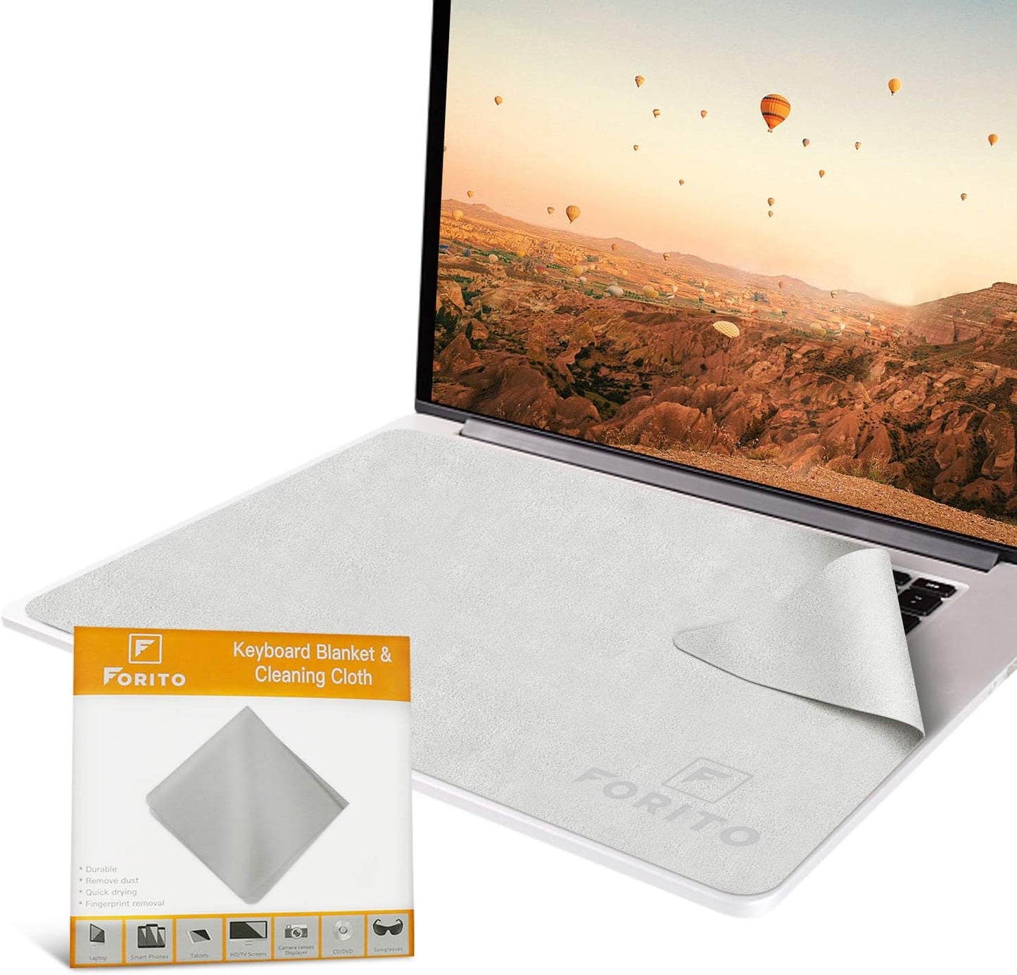 15" 15" 16" F FORITO Microfiber Liner Cleaning Cloth with Screen Keyboard Imprint Protection, Compatible with MacBook