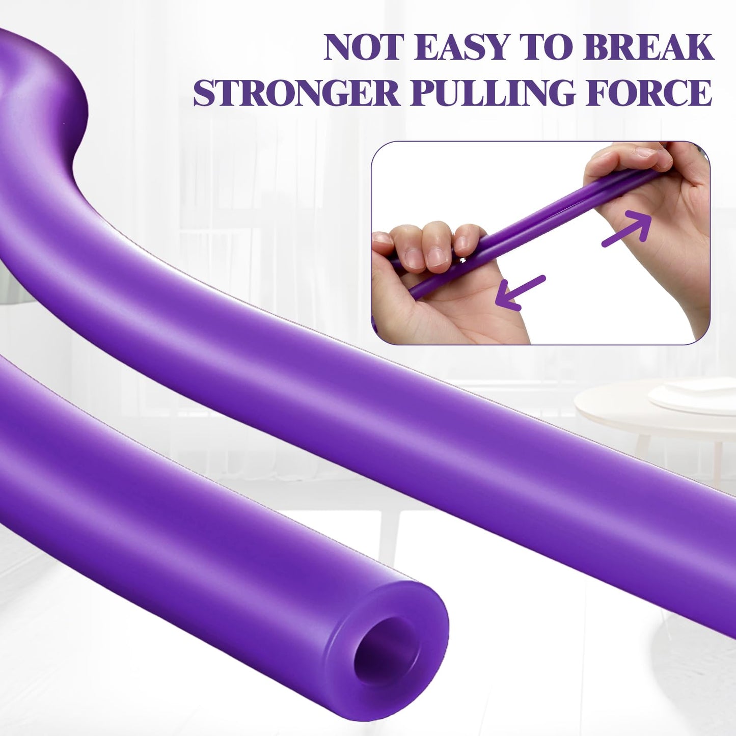 2 Pcs Resistance Band with Handles,Figure 8 Resistance Band,Suitable for Full Body Exercise, Strength Training,Flexibility, Exercise Elastic Rope,Suitable for Home,Gym (Purple)