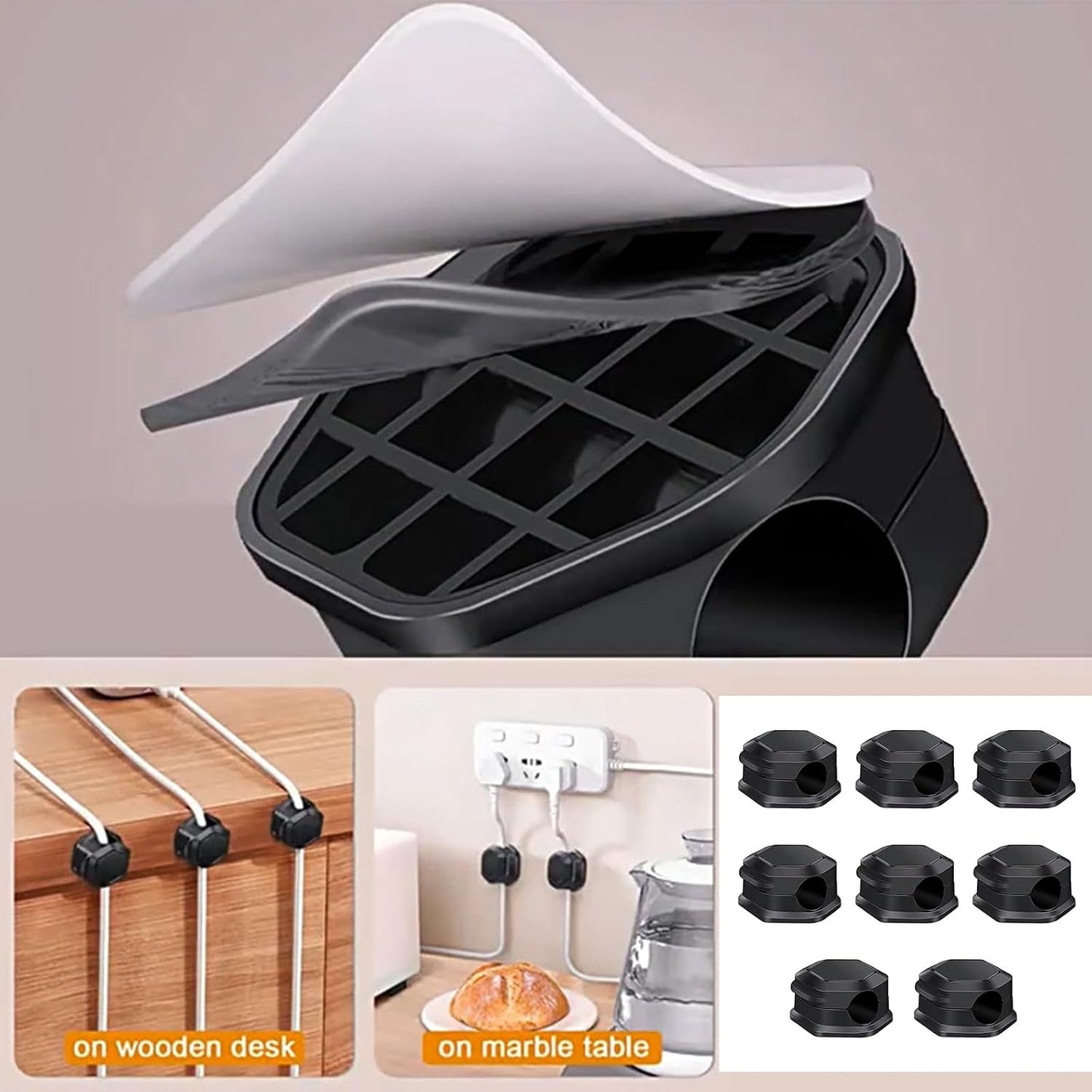 SHYYOULQE Cord Holders for Desk Nightstands and Home Cable Organization Cord Organizers