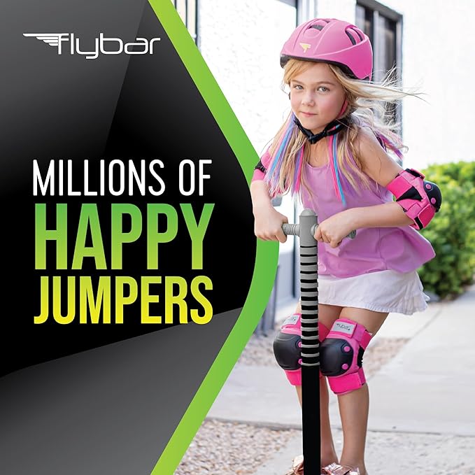 Flybar Maverick 2.0 Foam Pogo Stick for Kids Ages 5 and Up, 40 to 80 Pounds, Outdoor Kids Toys, Rubber Grip, by The Original Pogo Stick Company (Black Lightning)