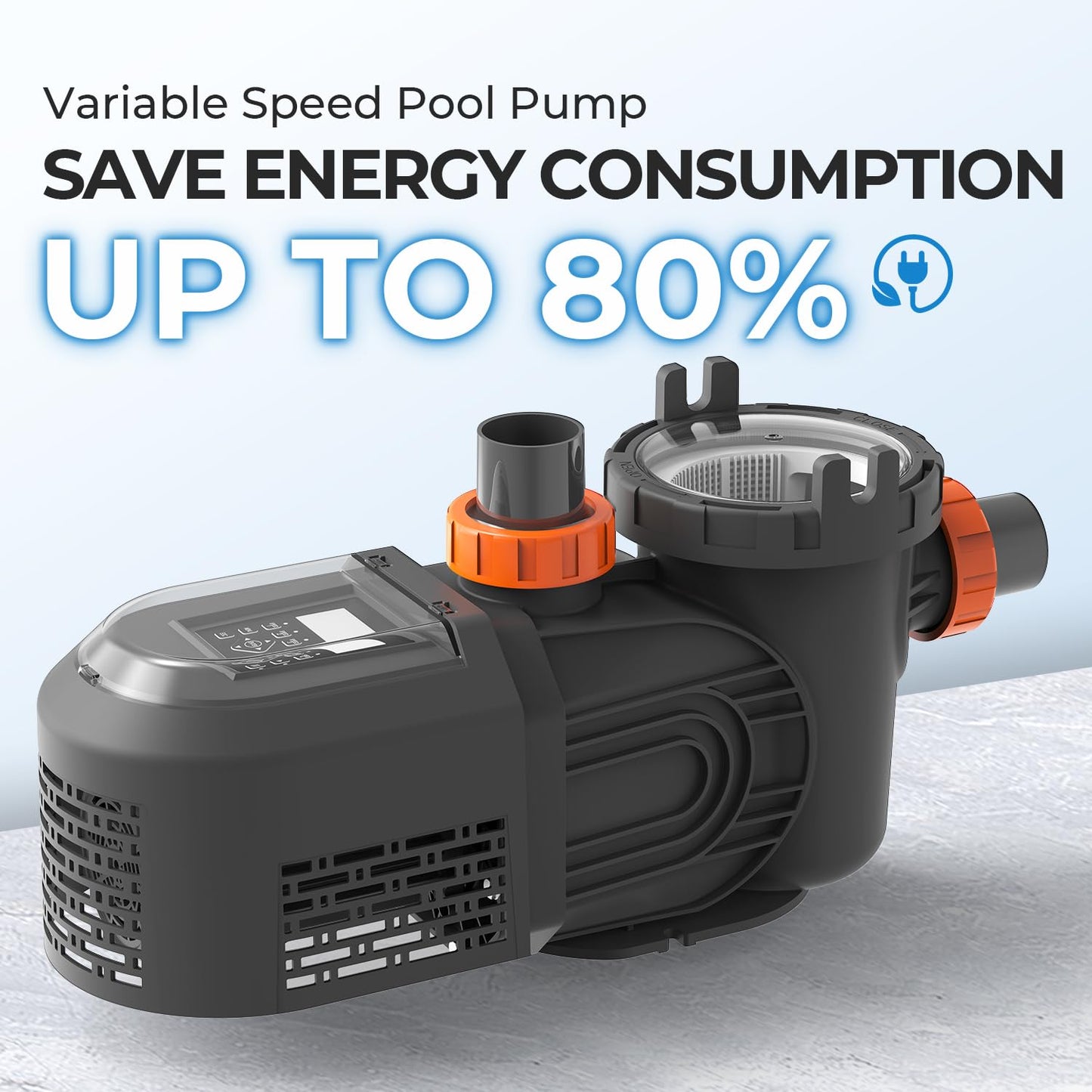 Varpoolfaye Variable Speed Pool Pump Inground, 2.5 HP Above Ground Pool Pump, 220V-240V,10567 GPH Energy-Efficient Self Priming Swimming Pool Pumps with Timer
