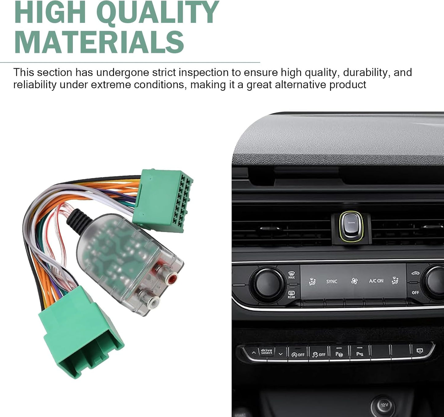 MLY 1500 2500/3500HD Add A Subwoofer Amplifier Wire Harness, Adapter & Car High/Low RCA Converter, Compatible with GM