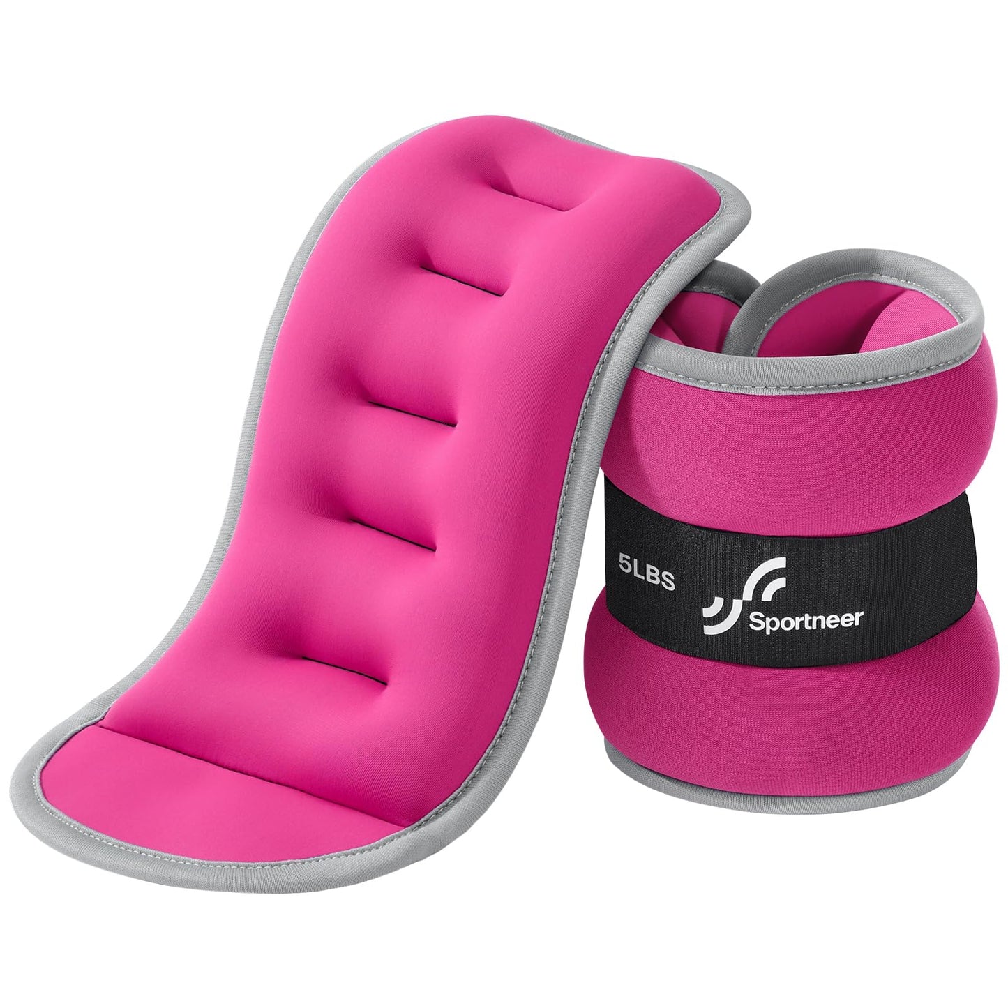 Sportneer Ankle Weights & Wrist Weights -1 2 3 4 5 Lbs Set of 2 for Men Women Kids Strength Training Arm and Leg Weights Set Comfortable and Soft Perfect for Dancing Running Walking Fitness Workout